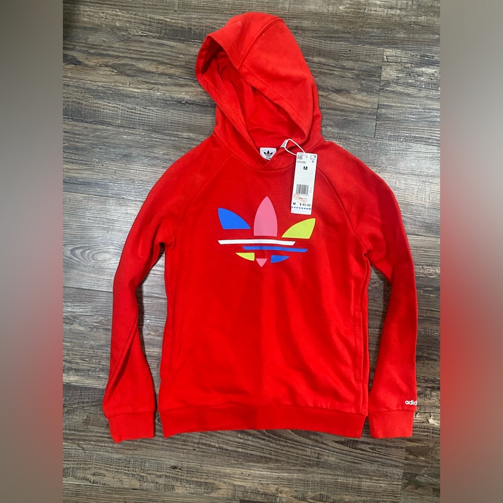 Adidas Red Hoodie (Youth Medium)